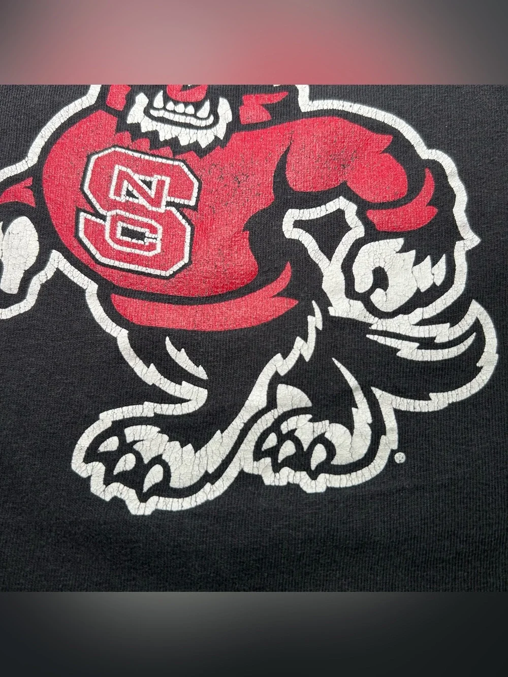 Adidas NC State Wolfpack Men’s Tuffy Strutting Graphic Logo Black T-Shirt size L